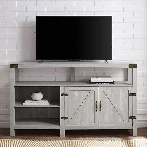 Edison - TV Cabinet for Most Flat-Panel TVs Up to 60x22 - Stone Gray