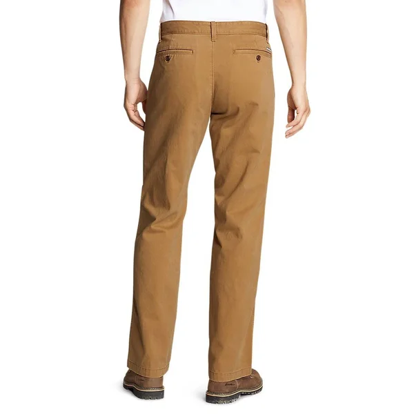 Eddie Bauer Men's Classic Wash Chino Pants - Brown - 33/32