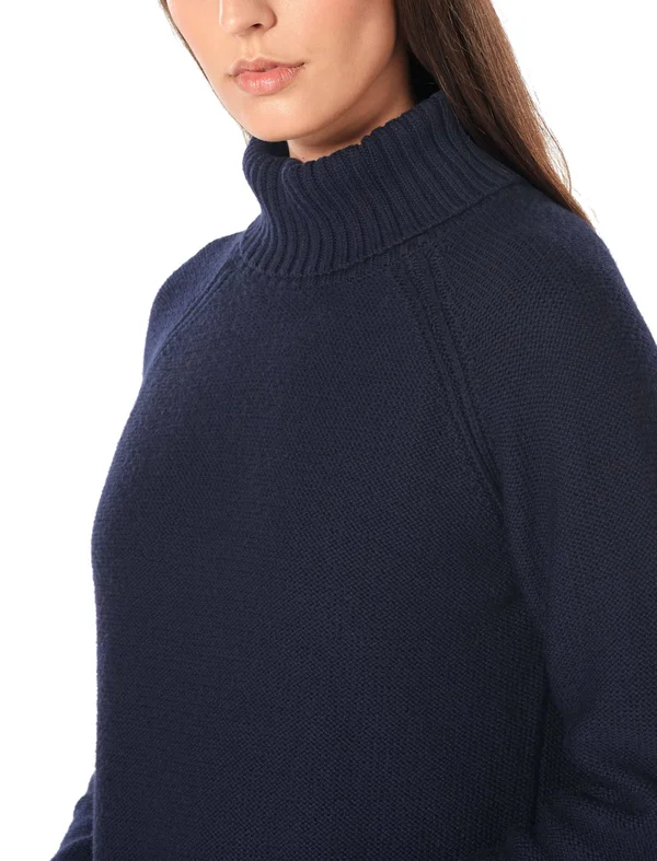 Icebreaker Women's Waypoint Roll Neck Sweater - Small - Midnight Navy