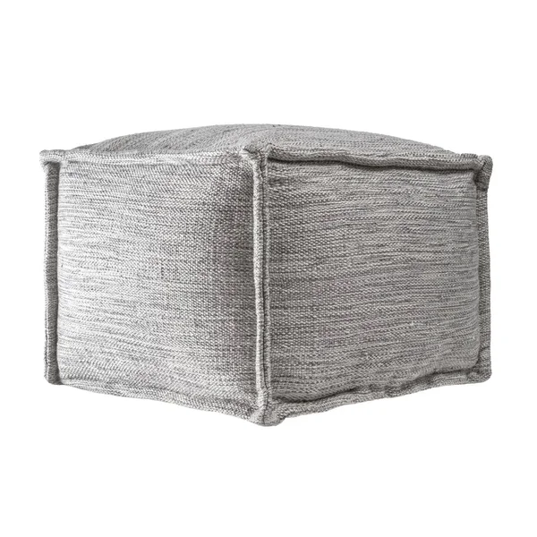 nuLOOM Sofia Casual Flatwoven Solid Indoor/Outdoor Ottoman Pouf - Grey