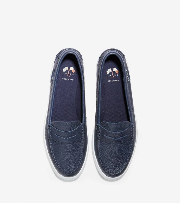 Cole Haan Nantucket Leather Penny Loafers - Navy, Peacoat, Women's, 5B