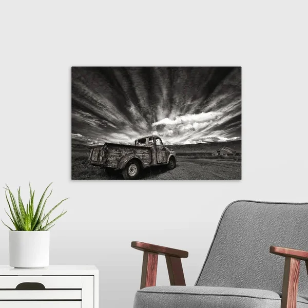 Old Truck, Canvas Wall Art, 24x16, Great Big Canvas