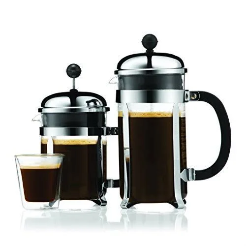 Bodum Chambord French Press Coffee Maker - 34 Ounce, 1 LITER, 8 Cup, Chrome, Stan