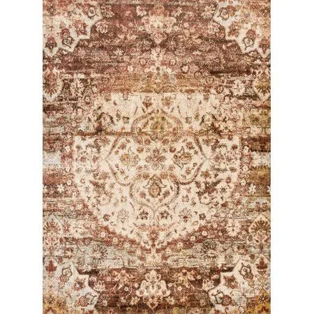 Bloomsbury Market Zehner Rust/Ivory Area Rug, White