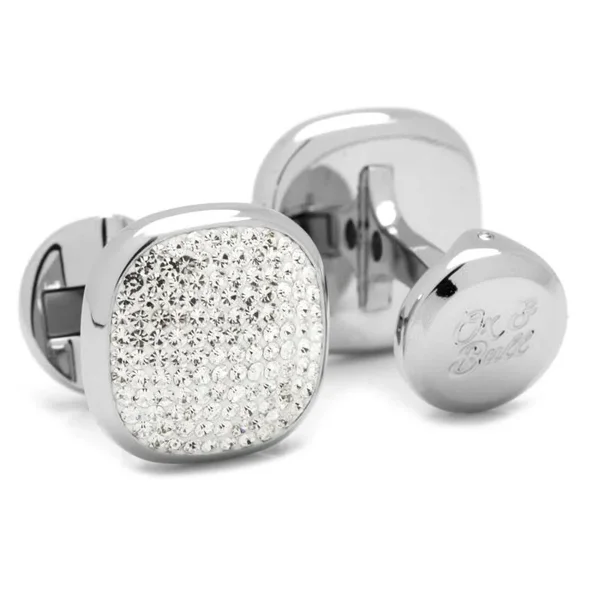 White Pave Crystal Stud Set
