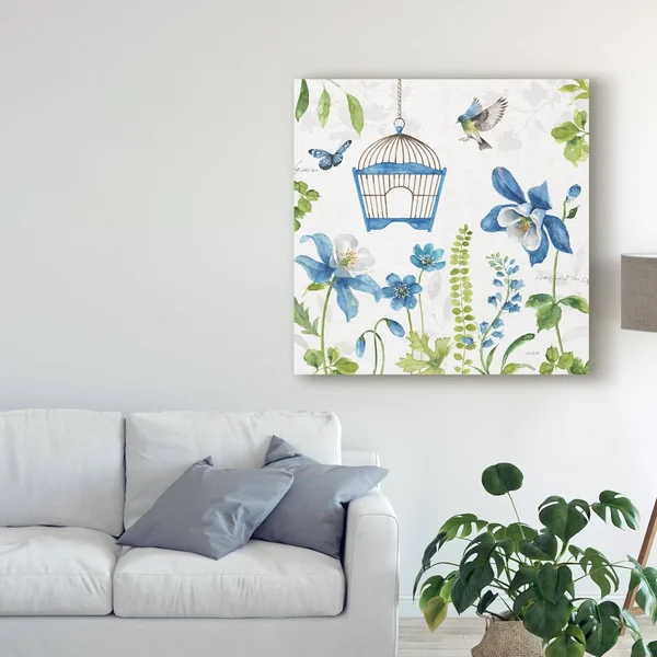 Trademark Fine Art 'Blue and Green Garden IV' Canvas Art by Lisa Audit - Size: 24 x 24