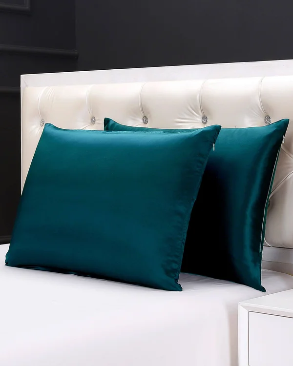 LILYSILK 100% 25 Momme Silk Pillowcase Queen(20x22 x 30x22) Dark Teal Terse Comfortable Buy Online for Speedy Delivery