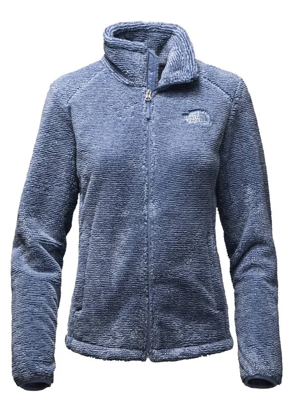 The North Face Womens Osito 2 Jacket - Coastal Fjord Blue/TNF White Stripe, XL