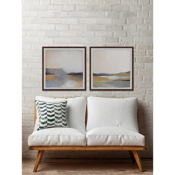 Marmont Hill Grey Dunes 48-Inch x 24-Inch Framed Diptych Wall Art