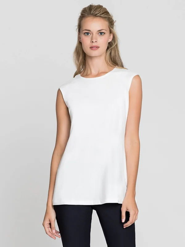 Nic+Zoe Womens Petite Top White