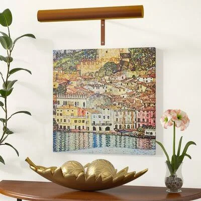 Charlton Home &Malcesina at Gardasee& by Gustav Klimt Painting Print on Canvas - Size: 18x22 H x 18x22 W