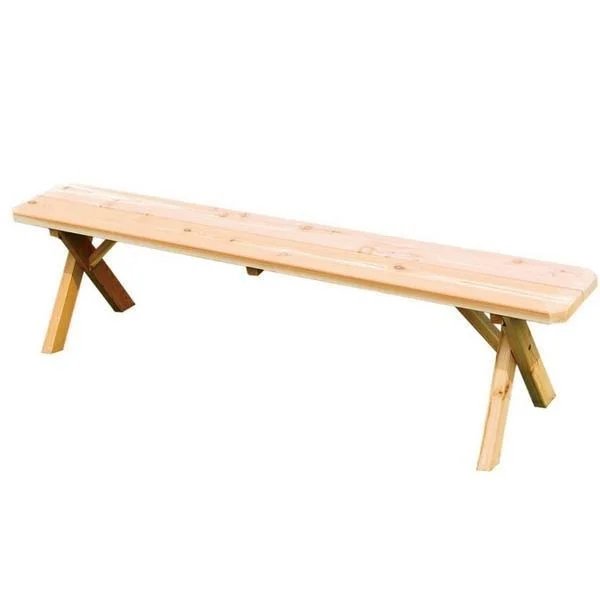 Cross Leg Cedar Picnic Bench 5ft, Walnut Stain