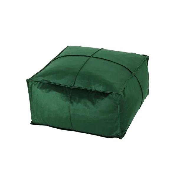 Noble House 51x22 Emerald Green Contemporary Square Bean Bag Ottoman