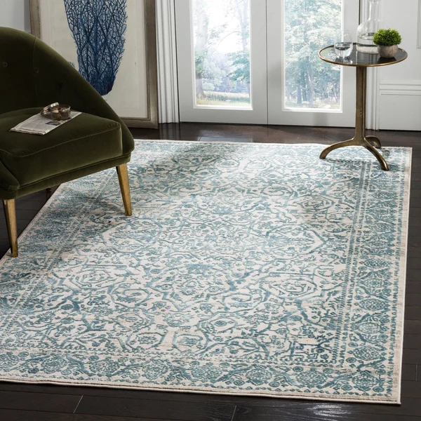 Safavieh PRN714G Princeton Grey - Beige Area Rug - 5& x 5& Round