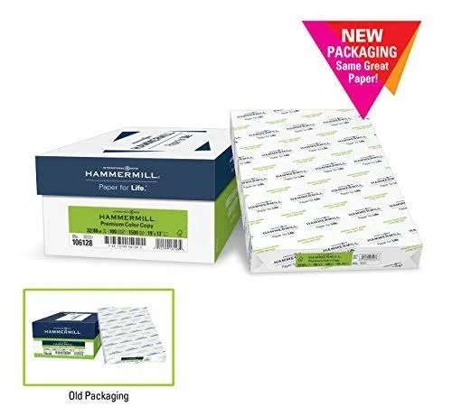Hammermill Paper, Premium Color Copy Paper, 19 x 13 Paper, 32lb Paper, 100 Bright, 1 Ream, 500 Sheets (106128r) Acid Free Paper
