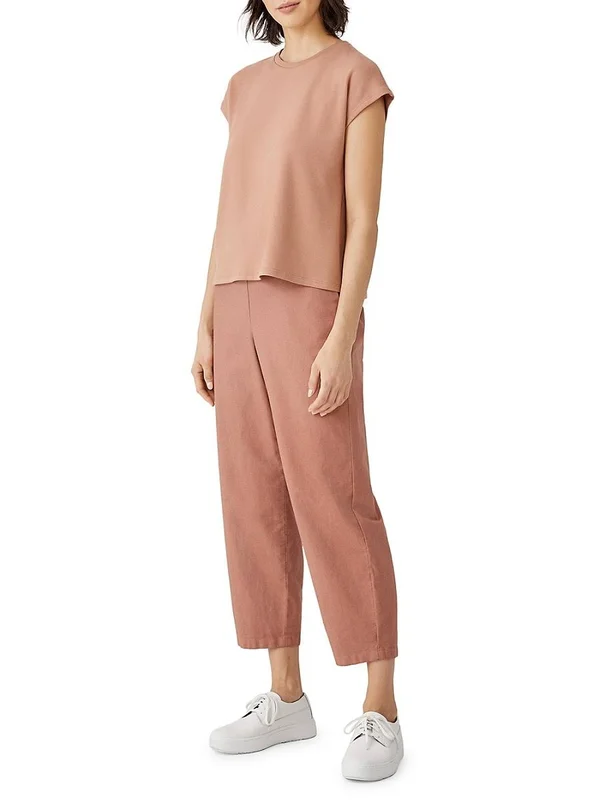 Eileen Fisher Women's Boxy Crewneck T-Shirt - Light Teracotta - Size Xs
