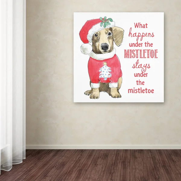 Trademark Art Beth Grove 'Glamour Pups Christmas III' Canvas Art