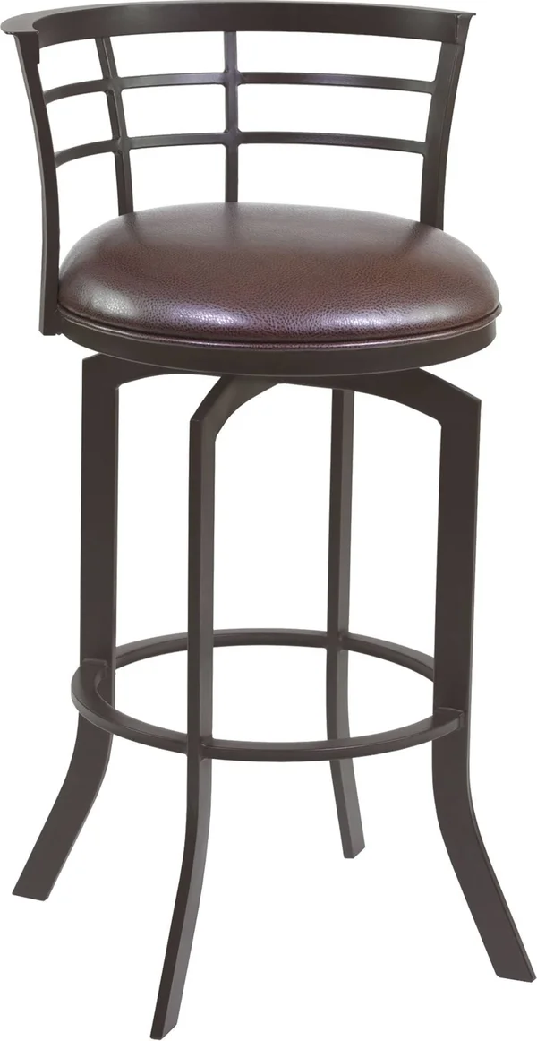 Armen Living Viper 26x22 Barstool in Auburn Bay Finish with Brown