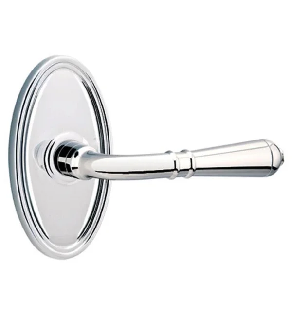 Emtek 8220TUS10BLH Privacy Turino Lever with Oval Rose Finish: Oil Rubbed Bronze, Handle Orientation: Left