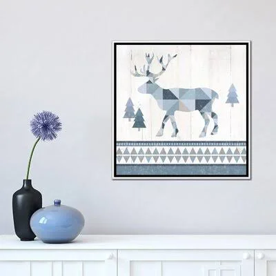 &Nordic Geo Lodge Deer IV& by Wild Apple Portfolio - Graphic Art Print East Urban Home Size: 18x22 H x 18x22 W x 1.5x22 D - Forma