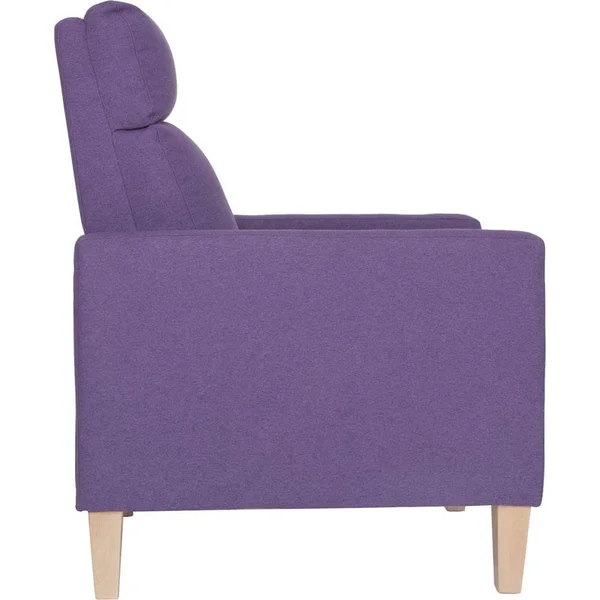 Noble House Zacari Mid Century Fabric Recliner - Violet