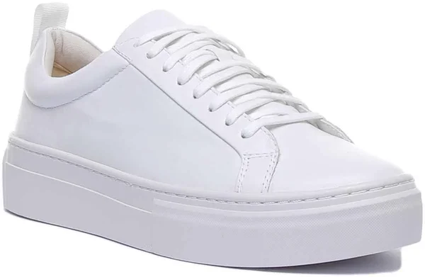 Vagabond Zoe Platform - Women's White Cow Leather Sneakers