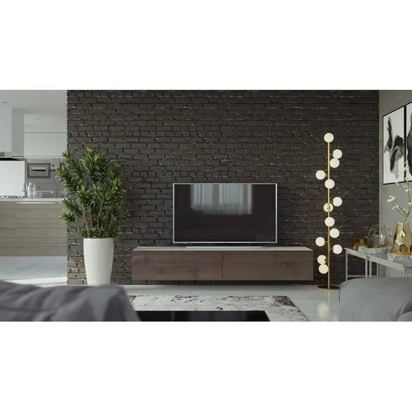 VVR Homes GOVI RTV TV Stand - Black/White