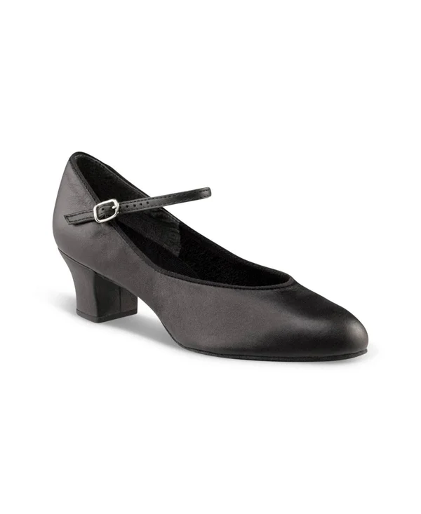 Capezio Suede Sole Jr. Footlight Character Shoe - Women's, Size: 8.5, Black