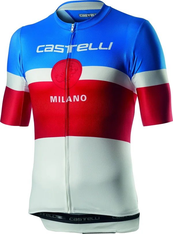 Castelli Milano Short Sleeve Jersey - Men's White, XL