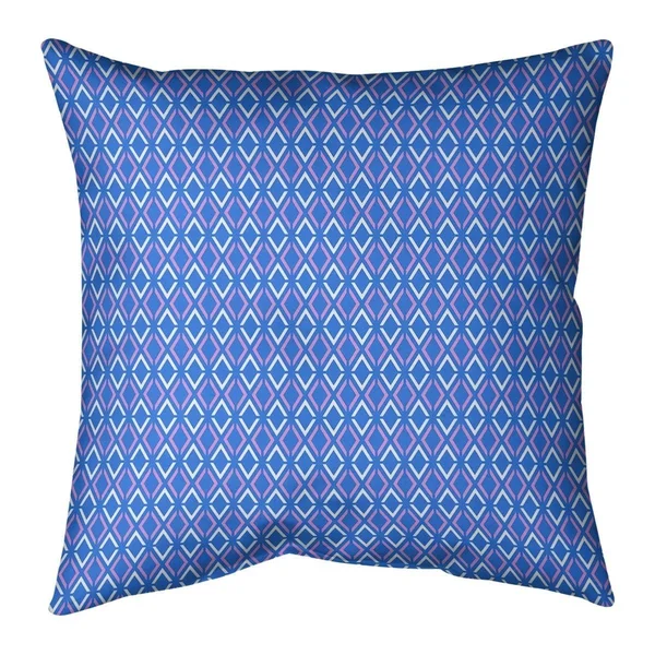 Blue Feature Two Color Arrow Diamonds Throw Pillow - 20 x 20 - Blue & Yellow - Cotton