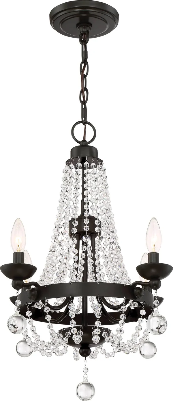 Quoizel Livery 4 Light Chandelier, Western Bronze - LVY5004WT