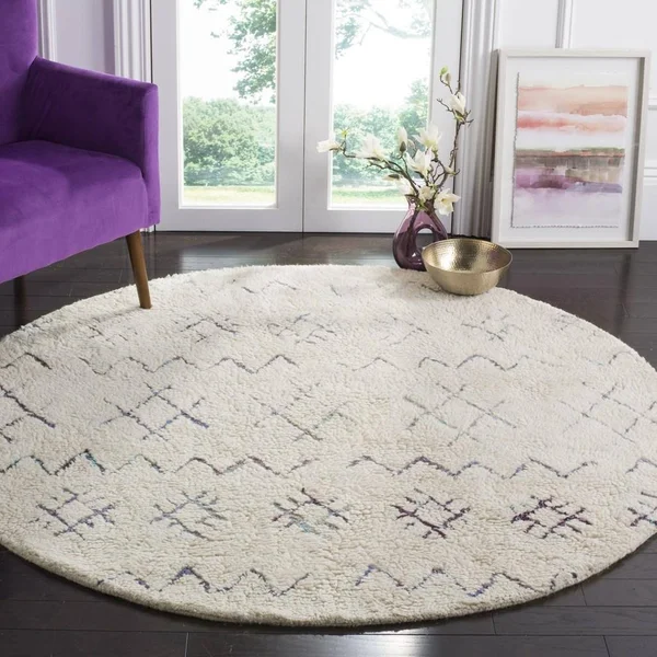 Safavieh Casablanca Ivory/Multi 6 ft. x 6 ft. Round Area Rug