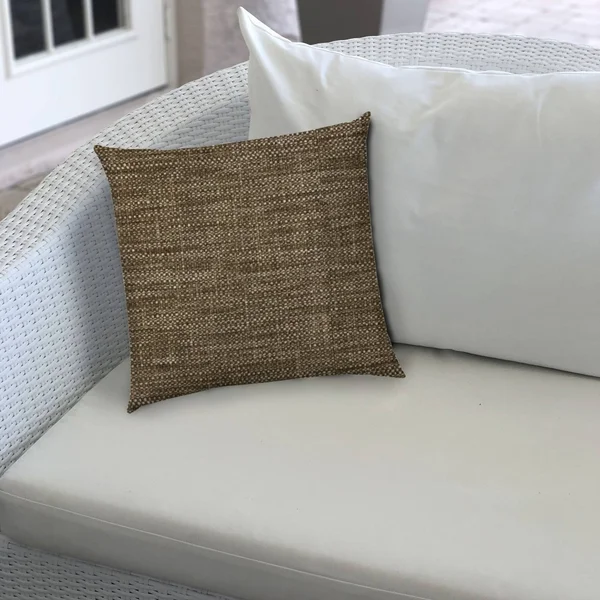 Pacifica Sea Brown Indoor/Outdoor Pillow with Sewn Closure by Havenside Home - Dark Brown, Espresso, Gray, Tan, Beige