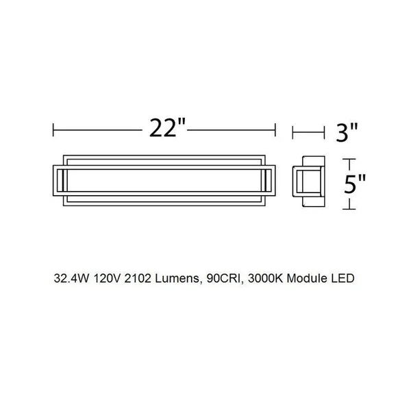 WAC Equation LED Bathroom Vanity & Wall Light - WS-26940-BK