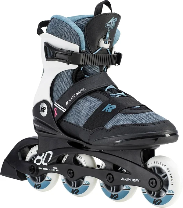 K2 Womens Alexis 80 Pro Inline Skates Steel Blue