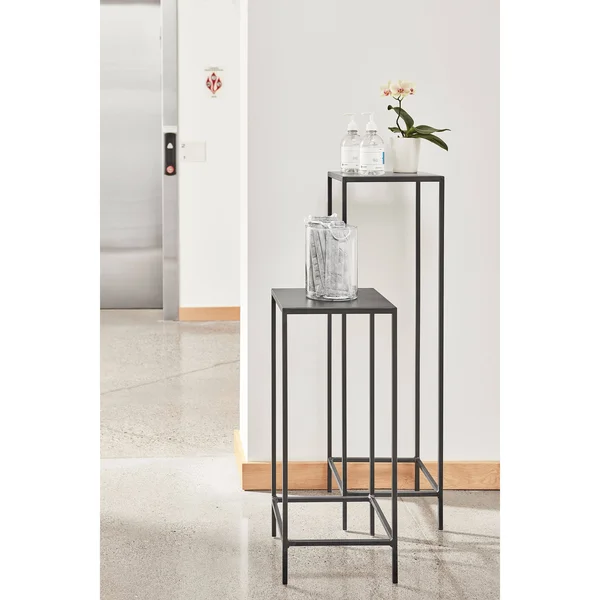 Room & Board - Modern Slim End Table w/ Shelves 10D 24W 24H in Graphite Black