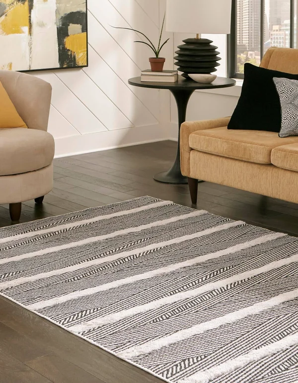 Sabrina Soto Casa Area Rug or Runner - Size: 9& 10 x 12& 0, Black