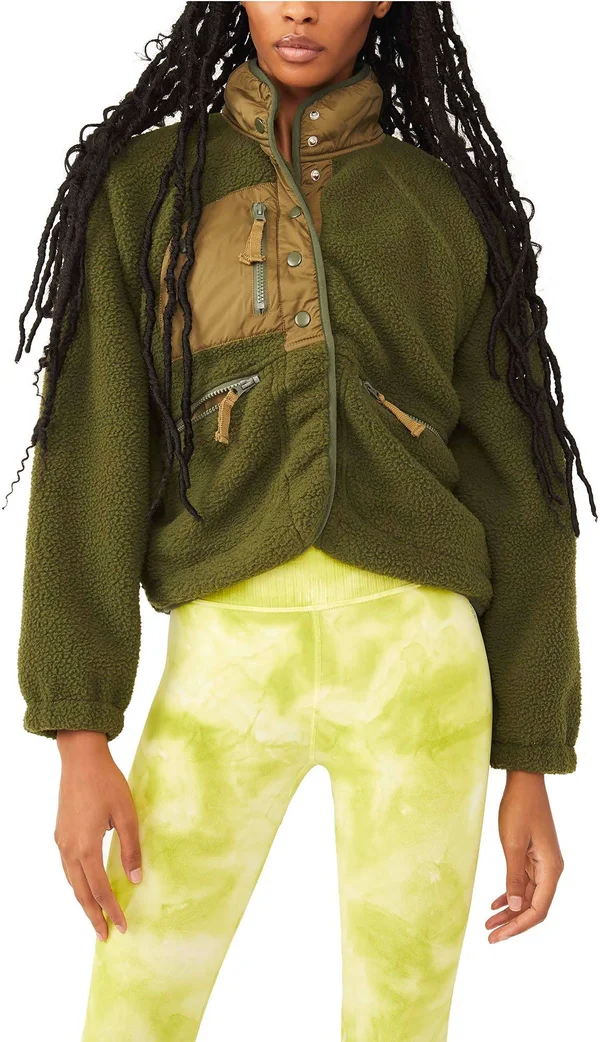 Hit The Slopes Fleece Jacket at Free People in Brown, Size: S