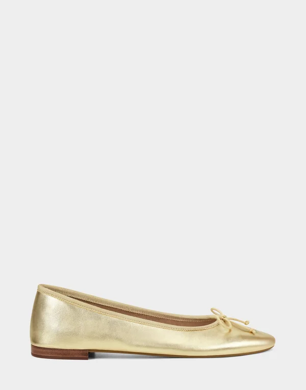 Aerosoles Women's Platinum Homerun Ballet Flat - Size: 10.5, Gold Metallic Leather