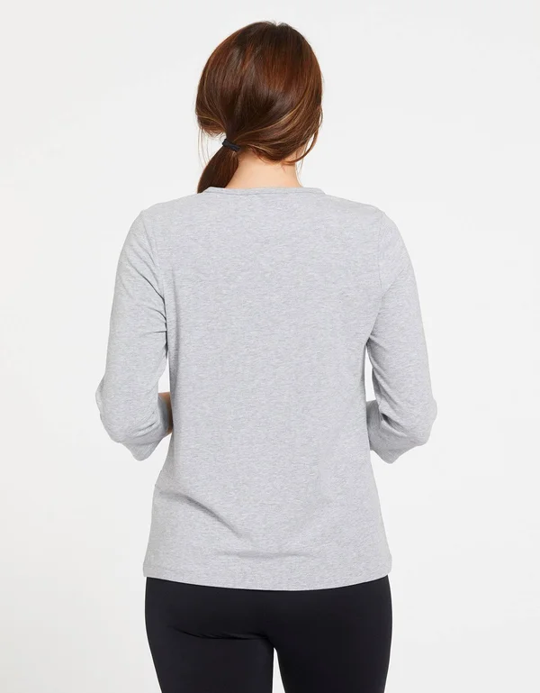 Women's Loose Fit 3/4 Sleeve T-Shirt, UPF 50+ Sensitive Collection Black