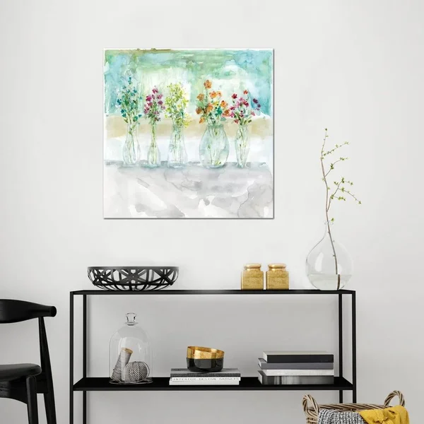 Carol Robinson Canvas Wall Decor Art Prints - Color Wash Bouquet