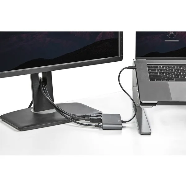 StarTech.com Thunderbolt 3 Mini Dock with Portable Dual Monitor TB3 Docking Station DisplayPort 4K 60Hz with 1x USB-A - GbE with