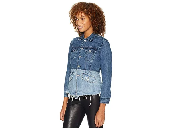 Lucky Brand, Waisted Trucker Denim Jacket, Blue - XL