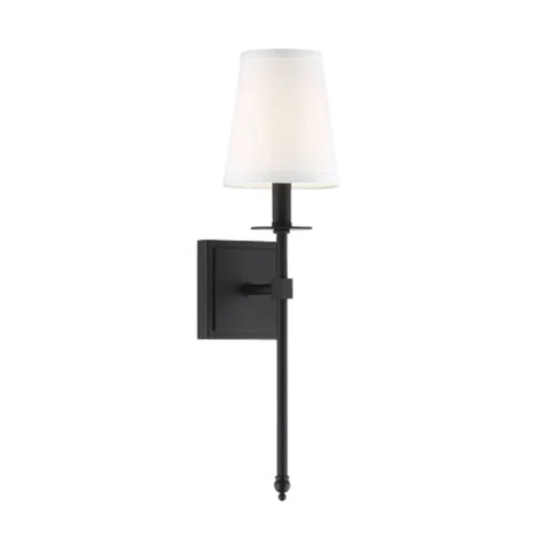 251 First Linden 20 in. One-Light Wall Sconce in Matte Black - Transitional, Bellacor 2223997