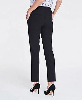 Ann Taylor The Side-Zip Ankle Pant in Bi-Stretch Size 00 Black Women's