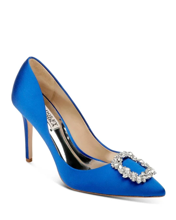 Badgley Mischka Women's Cher Crystal Buckle Pumps 3587233 - 5, Opal