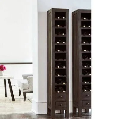 Claudio 20 Bottle Solid Wood Floor Wine Bottle Rack Loon Peak Color: Brown