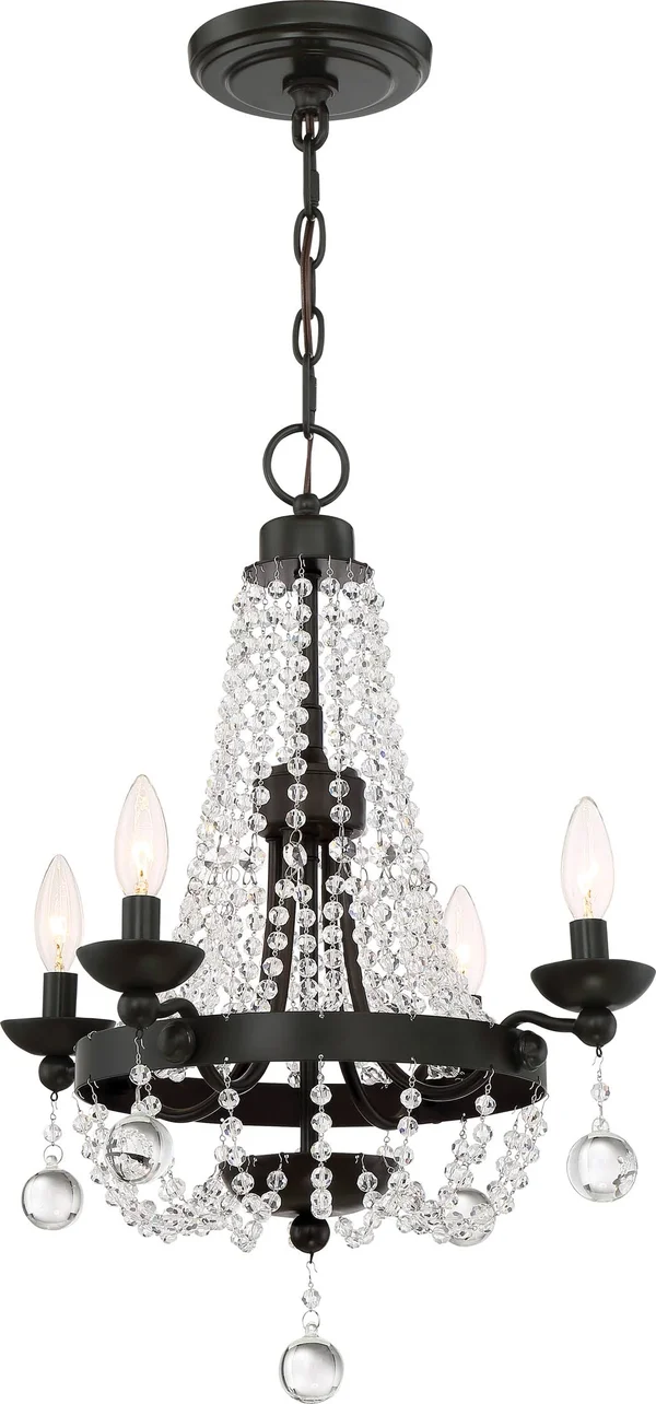 Quoizel Livery 4 Light Chandelier, Western Bronze - LVY5004WT