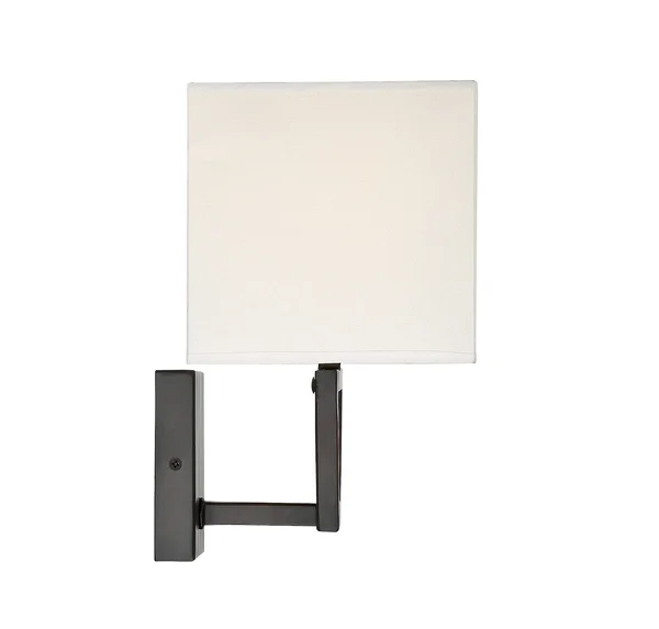 Trade Winds Lighting Square 1-Light Sconce in Oil Rubbed Bronze