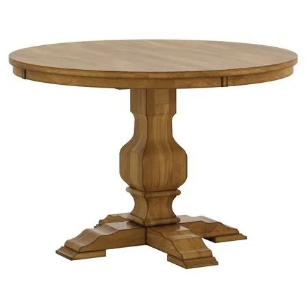 Weston Home 45 in. Round Dining Table, Size: Small, Brown